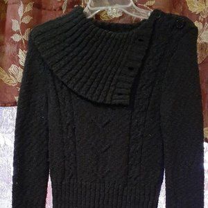 Personal Identity 100% Cotton Black Sweater Size S